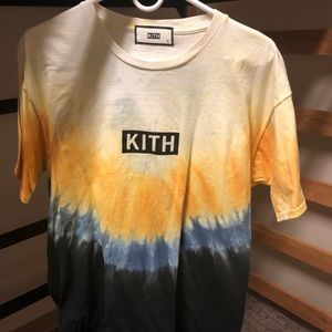 Kith Shirts Kith Tie Dye Box Logo Yellow Blue Black Tee Tshirt Poshmark